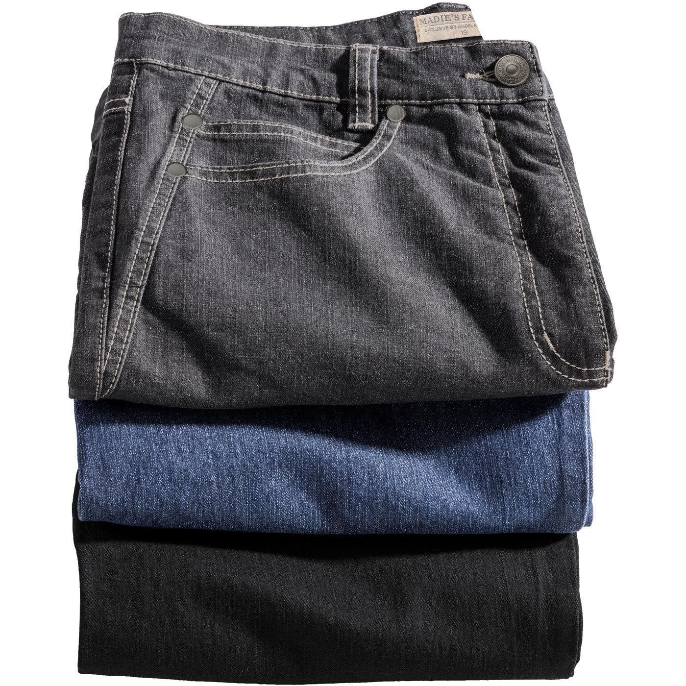 Bauchwegjeans Kurzgrösse «Bea», 23, dark grey denim