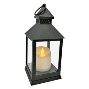 Laterne mit LED-Kerze, Flammeneffekt