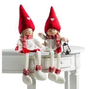 Figurines pour rebord «coeur», H 52 cm, lot de 2