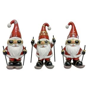 Pères Noël décoratifs «Cool», lot de 3