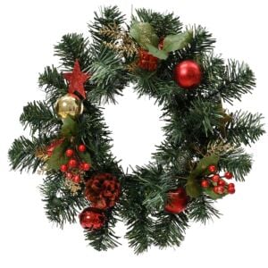 Couronne décorative «Baies rouges», Ø 30 cm
