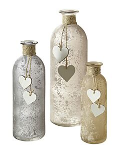 Vases «Petits cœurs», lot de 3