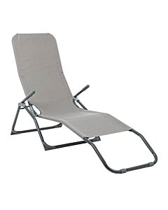 Chaise longue pliante «Kos» grise