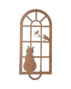 Wanddeko «Katze am Fenster»