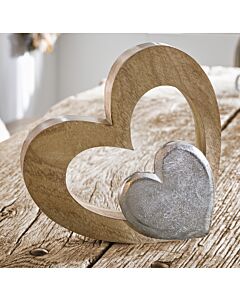 Dekofigur «Herz» aus Holz 