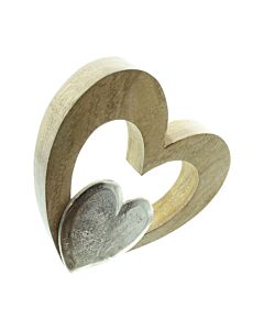 Dekofigur «Herz» aus Holz 