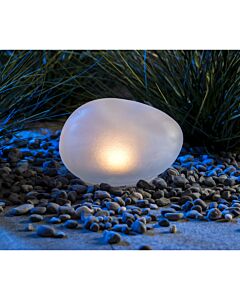 Lampe solaire de jardin, design en forme de pierre