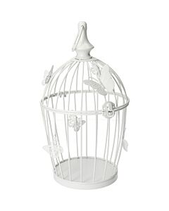 Cage décorative blanche «Papillon»