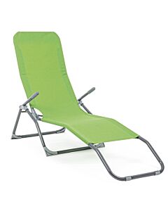 Chaise longue pliable, citron vert «Kos» 
