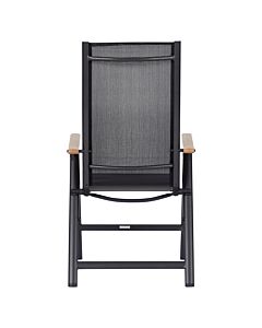 Chaise «Lise» noire/teak, 2 piéces