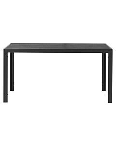 Gartentisch «Noah» Polywood, schwarz 150 × 90 cm