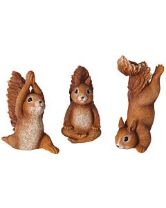 Dekofiguren «Eichhörnchen», 3er-Set 