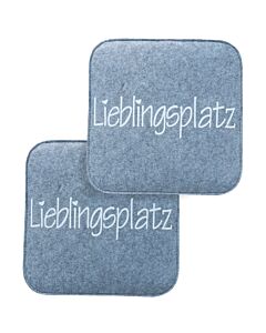 Coussins d'assise en gris clair «Lieblingsplatz», lot de 2