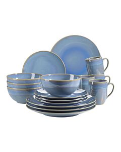 Set de vaisselle «Ossia», 16 pièces, bleu	
