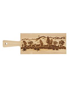 Planche à découper en bois, à motif «Montée à l'alpage»