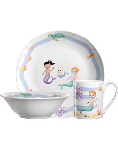 Vaisselle pour enfants en porcelaine «Mer», 3 pièces