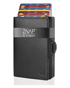 ZNAP Slim Wallet 12 cartes - cuir lisse, personnalisé