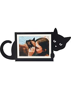 Cadre photo en forme de chat horizontal (36×4×16 cm)