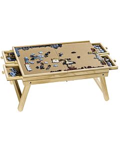 Petite table de puzzle pliante, avec pieds rabattables