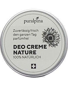 Deo Creme «Nature» ohne Aluminium und Parfüm von Puralpina