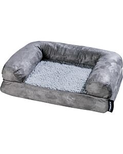 Canapé pour chiens en mousse à mémoire de forme, gris