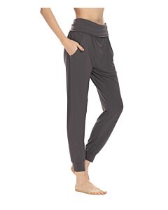 Pantalon de loisirs yoga, à large taille, coupe raffinée