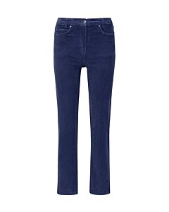 Pantalon en velours côtelé, de coupe jean, taille courte