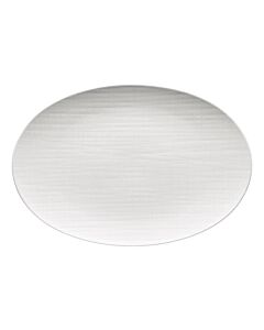 Platte oval 34x24cm Rosenthal, Mesh weiss