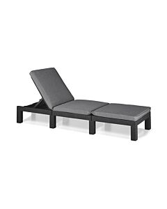 Daytona chaise longue Deluxe graphite, incl. coussin