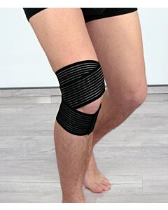 Bandage pour genou avec revêtement anti-dérapant