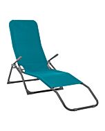 Chaise longue pliante «Kos» turquoise