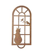 Wanddeko «Katze am Fenster»